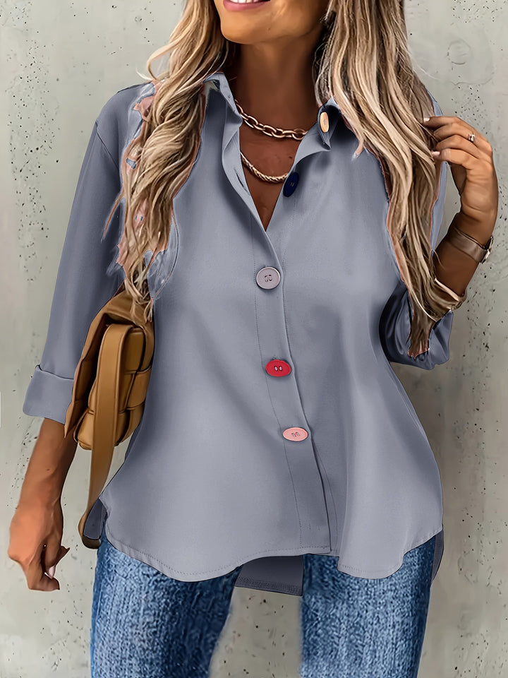 Hollis button front collared blouse – image 15