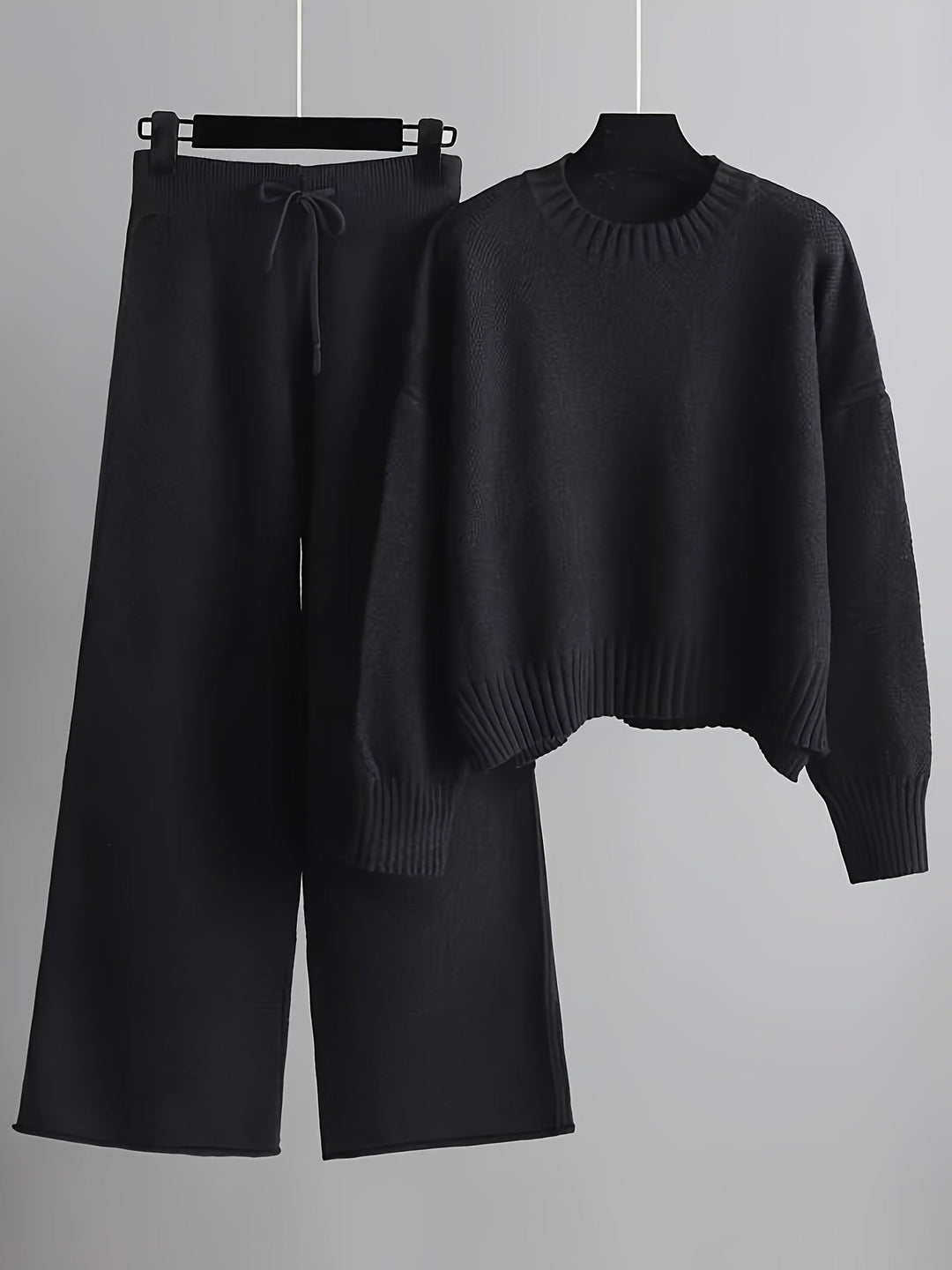 Vada textured knit wide leg pants set – image 5