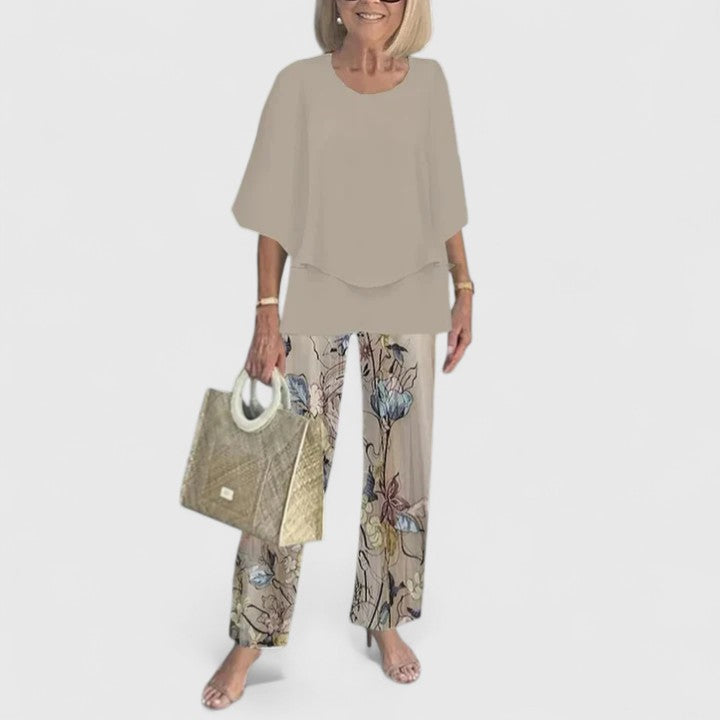 Ondine two piece printed pants set