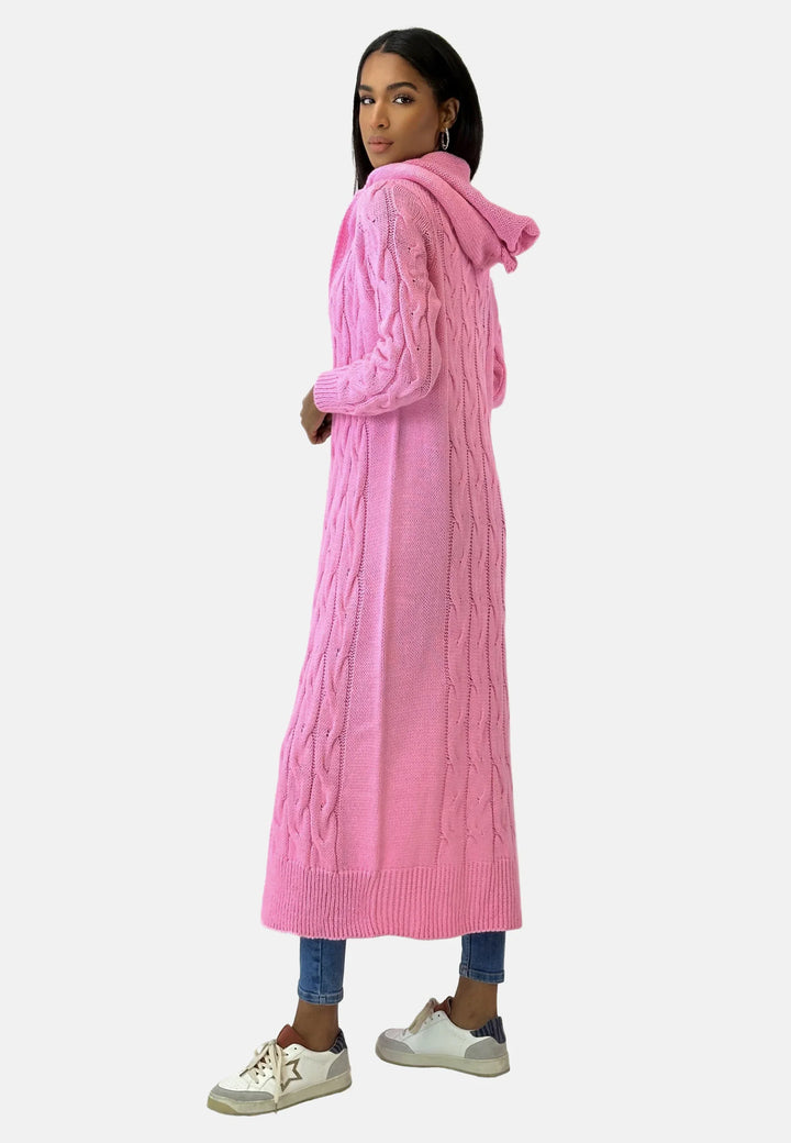 Leonora long hooded knit cardigan – image 5