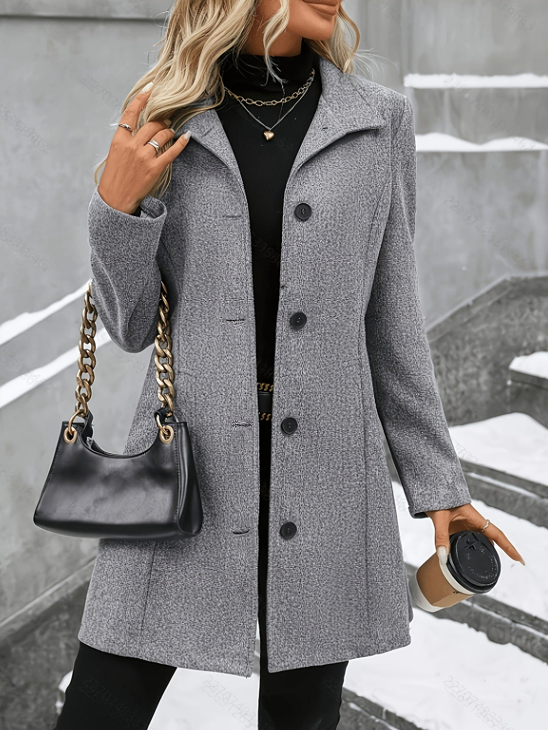 Juliet single breasted long wool coat