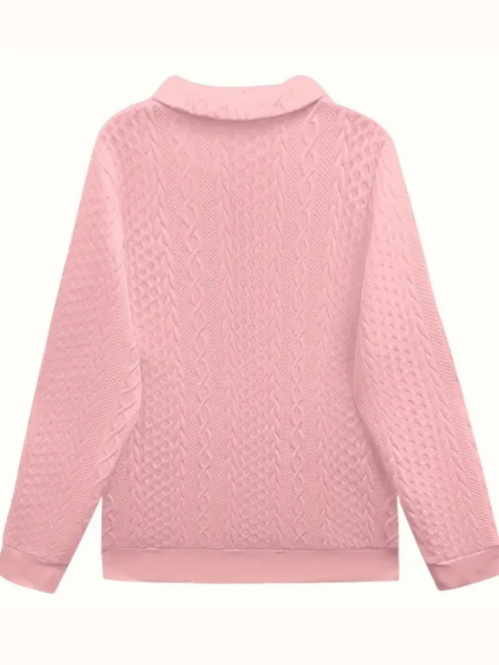Rosalind cable knit quarter zip sweater – image 14