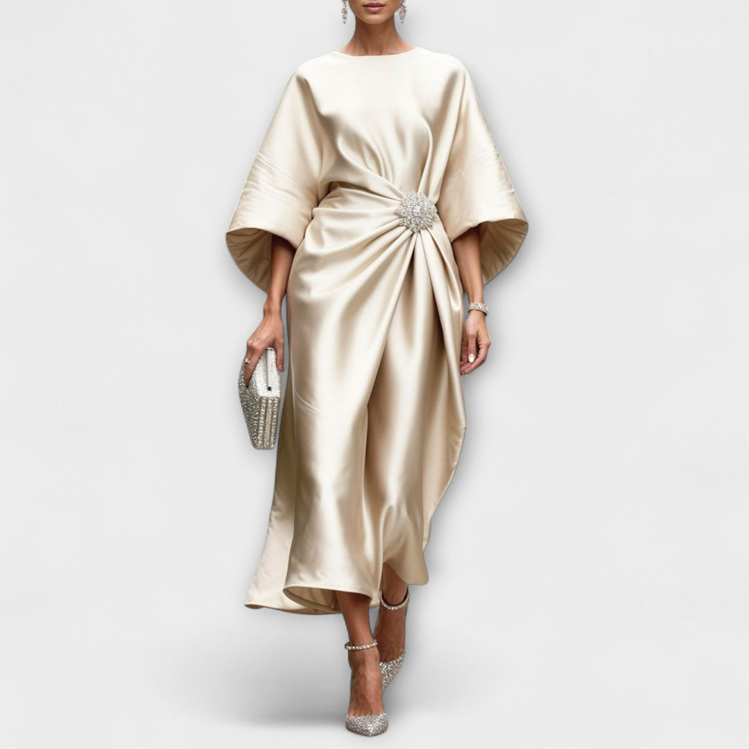 Victoria shimmer satin maxi dress – image 7