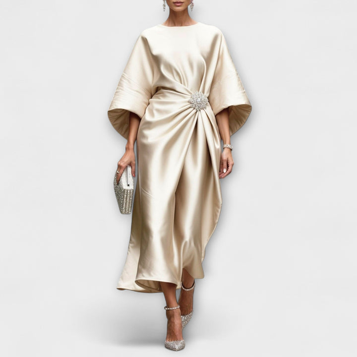 Victoria shimmer satin maxi dress – image 7