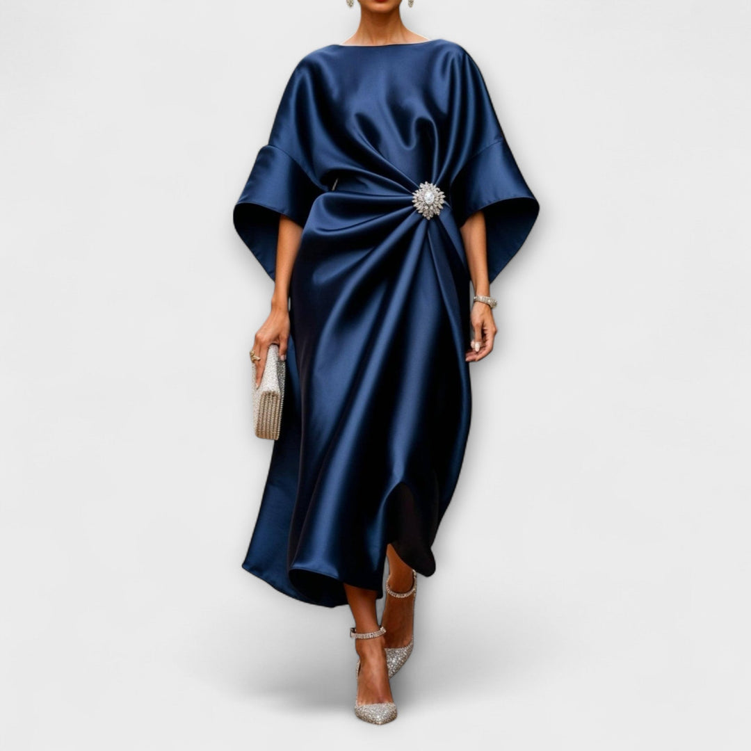 Victoria shimmer satin maxi dress – image 2