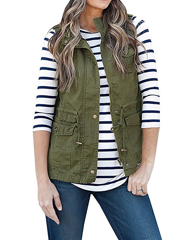 Maren hooded utility vest with drawstring waist – image 4
