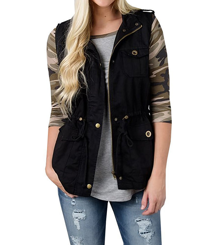 Maren hooded utility vest with drawstring waist – image 6
