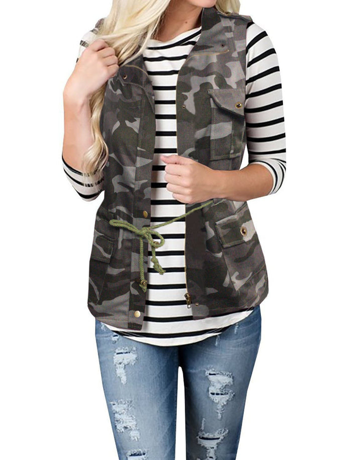 Maren hooded utility vest with drawstring waist – image 5