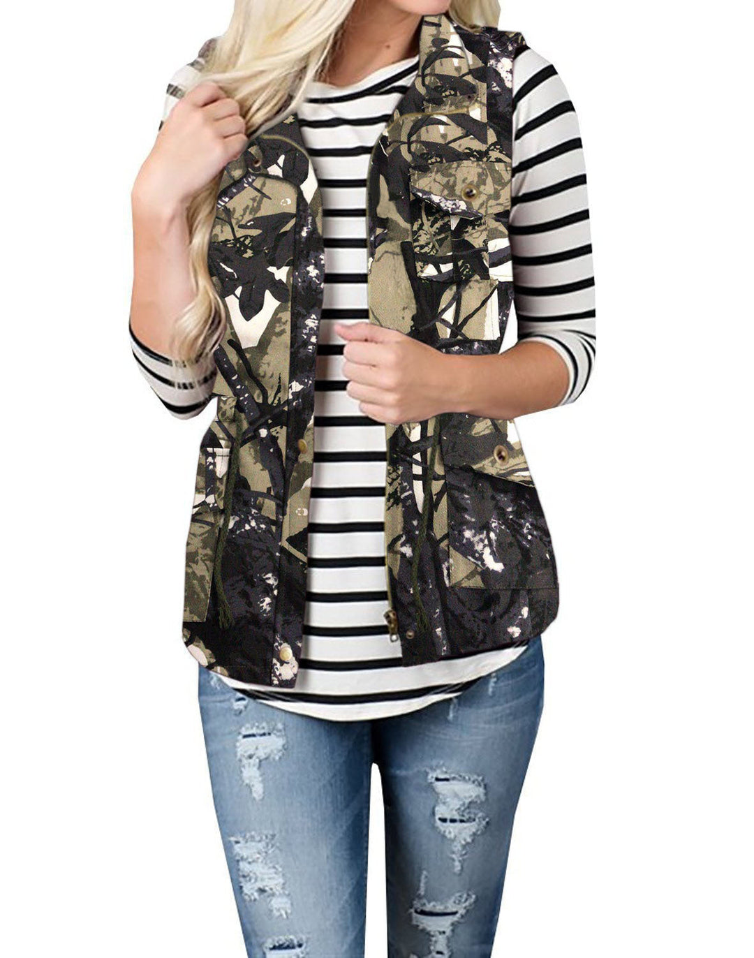 Maren hooded utility vest with drawstring waist – image 9