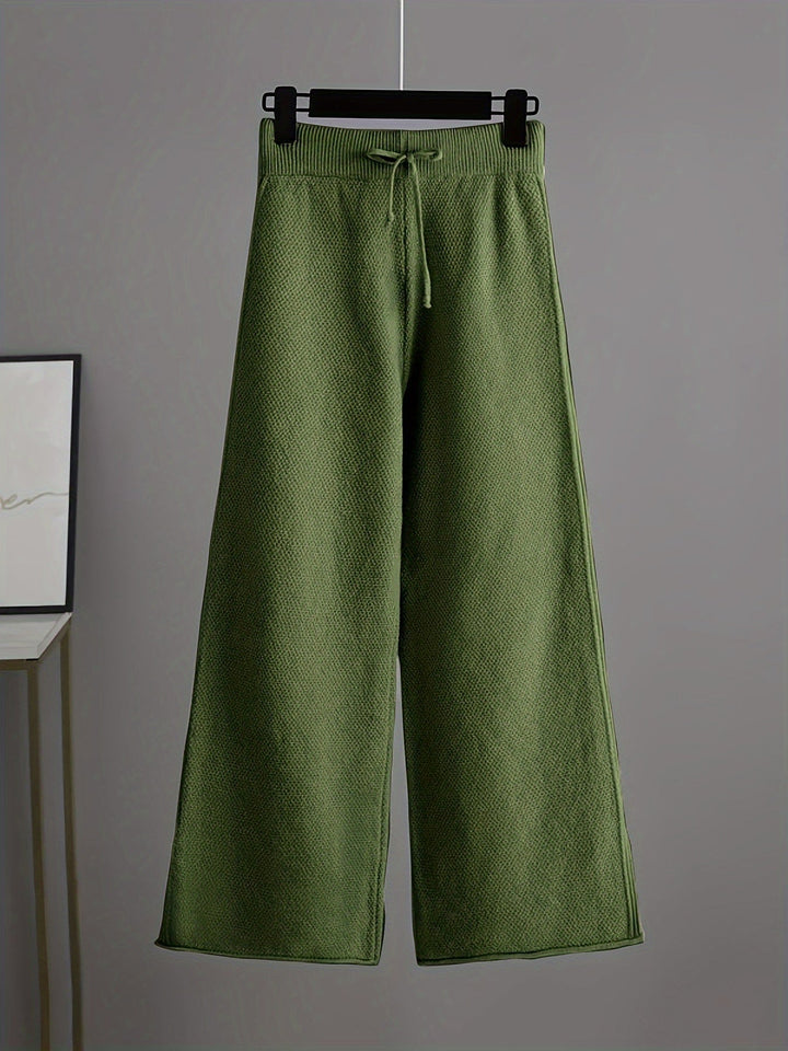 Vada textured knit wide leg pants set – image 10