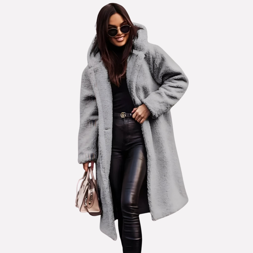 Lauren long hooded button coat – image 10