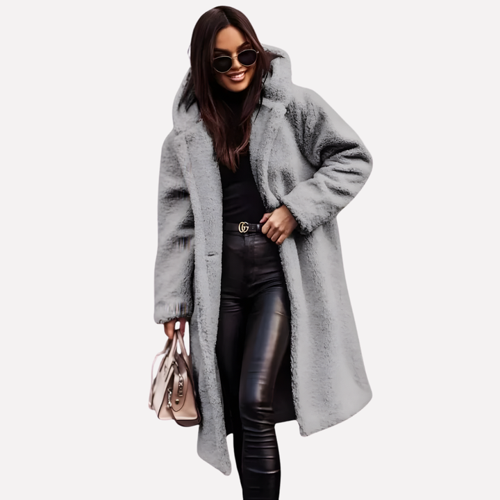 Lauren long hooded button coat – image 10