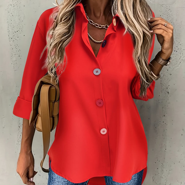 Hollis button front collared blouse – image 8