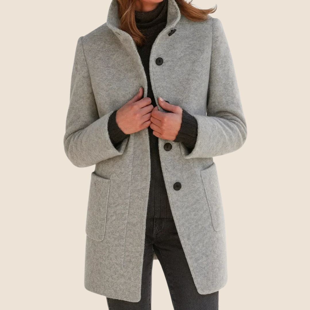Charlotte fitted button coat – image 2