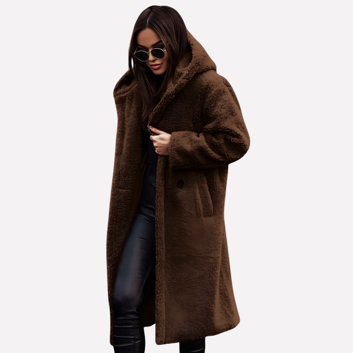 Lauren long hooded button coat – image 4