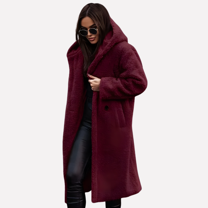 Lauren long hooded button coat – image 5