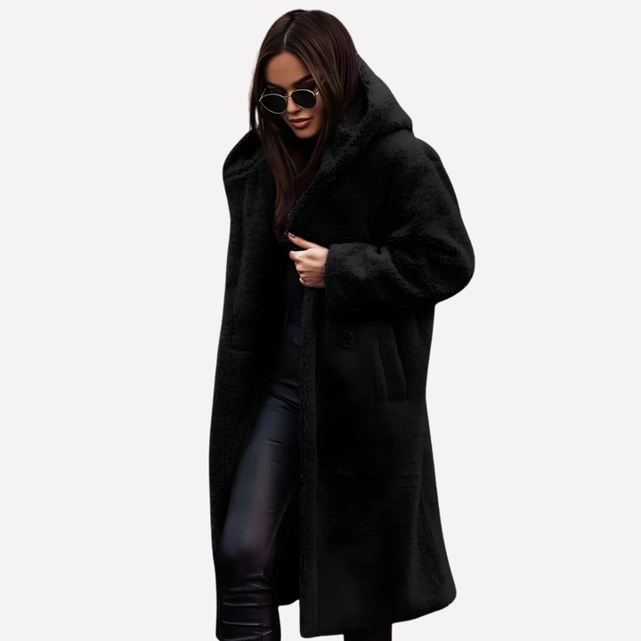 Lauren long hooded button coat – image 7