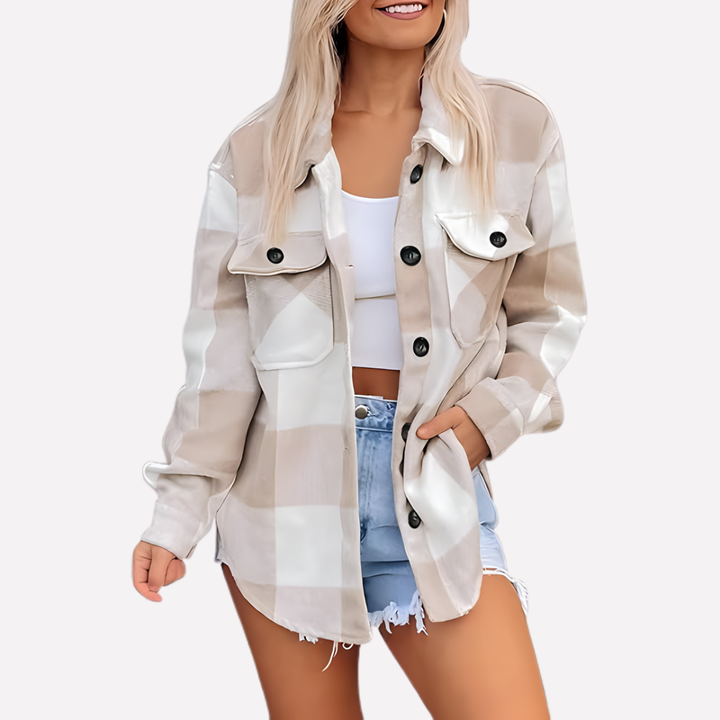 Quinn relaxed plaid shacket – image 14