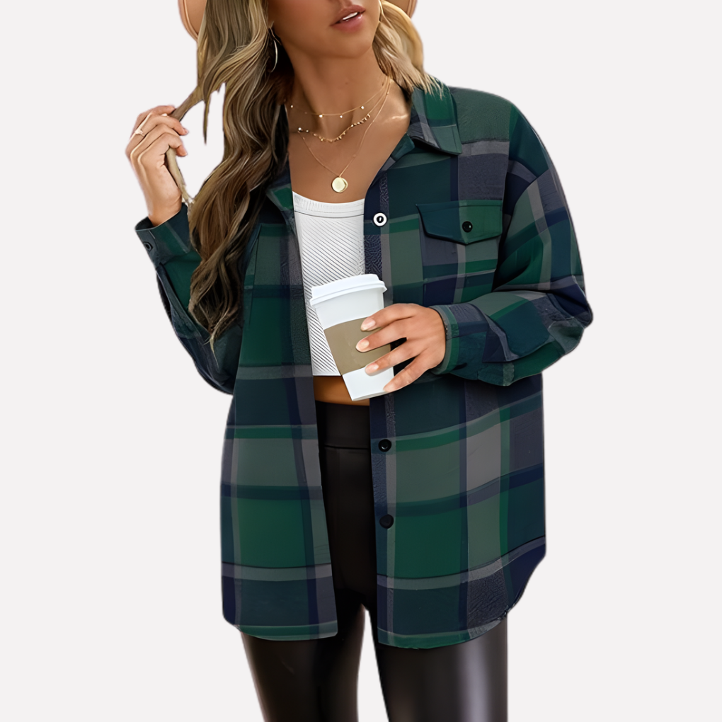 Quinn relaxed plaid shacket – image 15