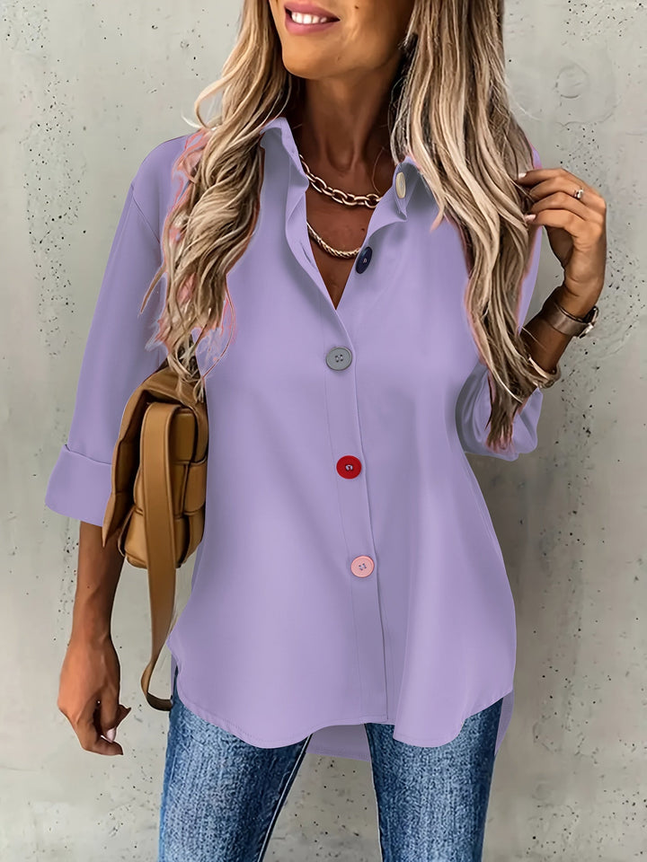 Hollis button front collared blouse – image 16