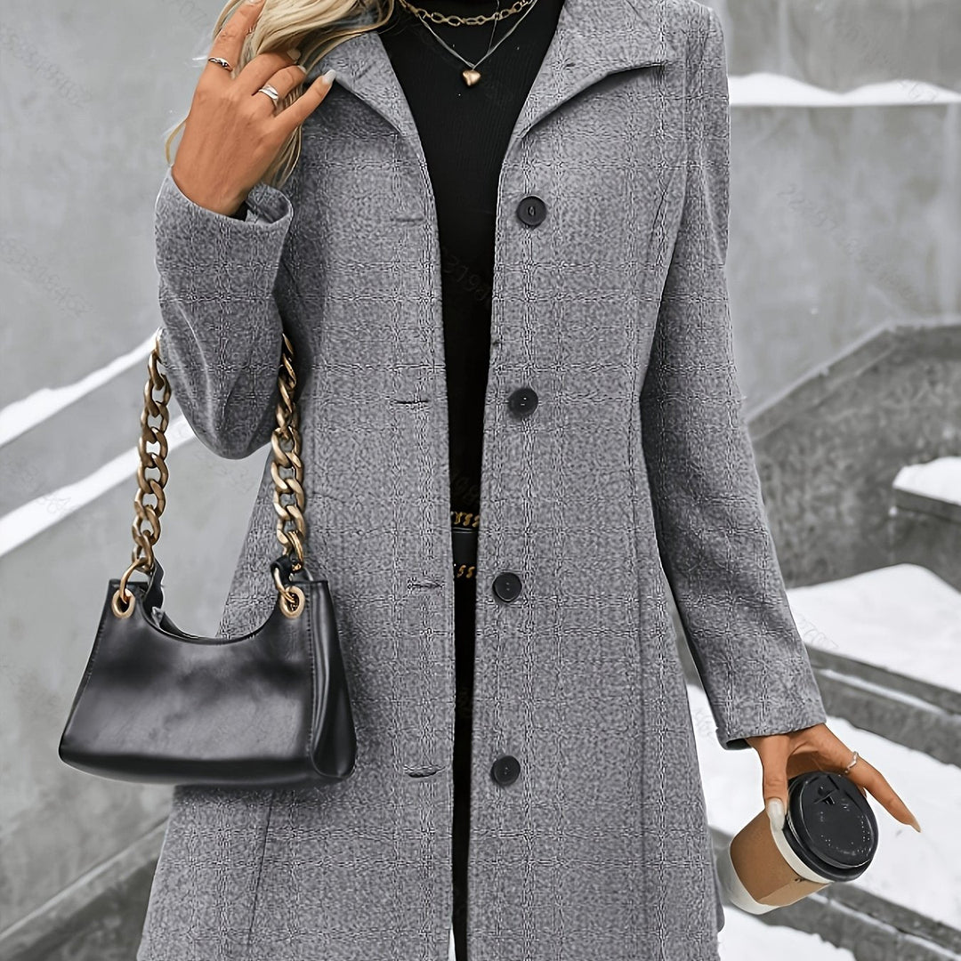 Juliet single breasted long wool coat – image 11