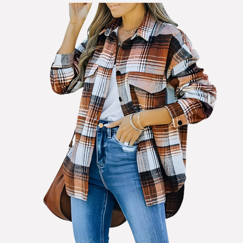Quinn relaxed plaid shacket – image 18