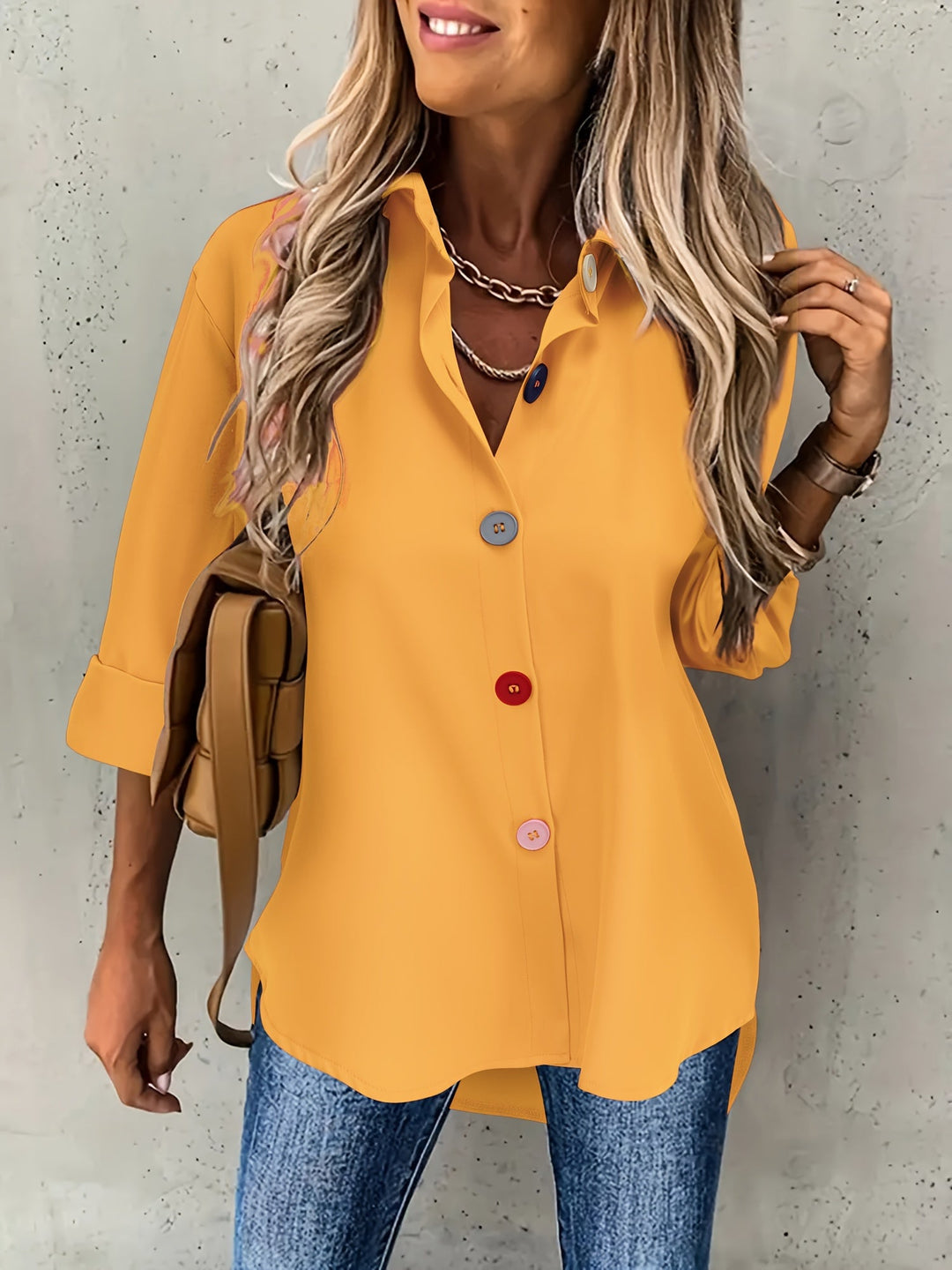 Hollis button front collared blouse – image 19