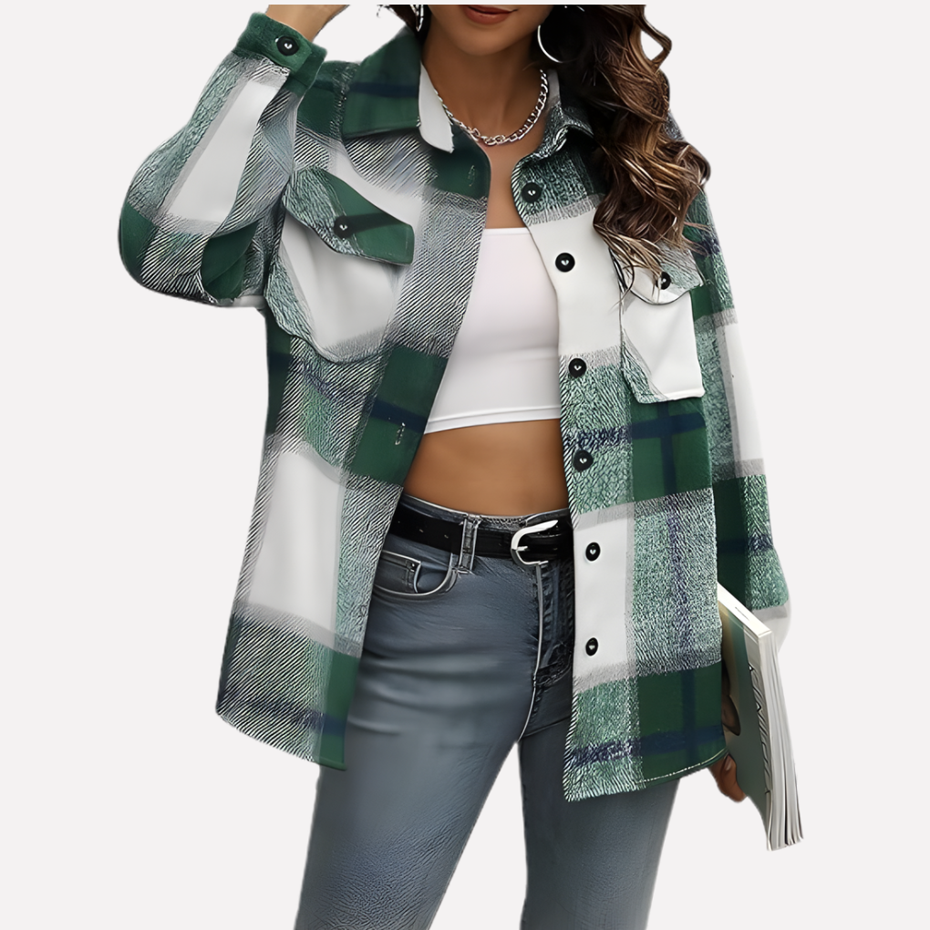 Quinn relaxed plaid shacket – image 20