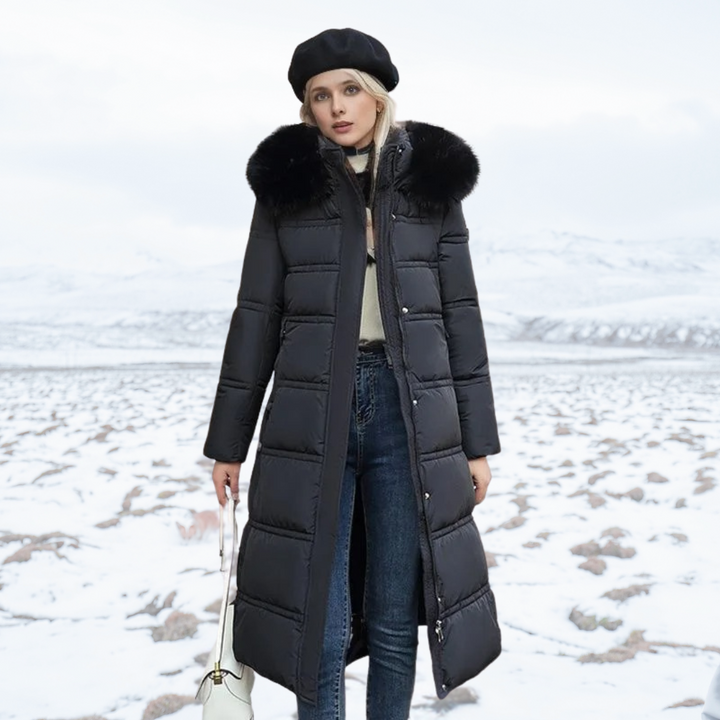 Antonia faux fur collar winter coat – image 3