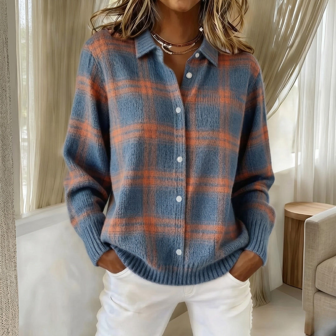 Tessa collared button knit cardigan – image 2