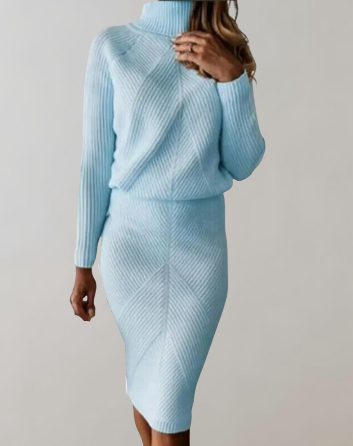 Philippa turtleneck sweater and slim skirt set – image 2