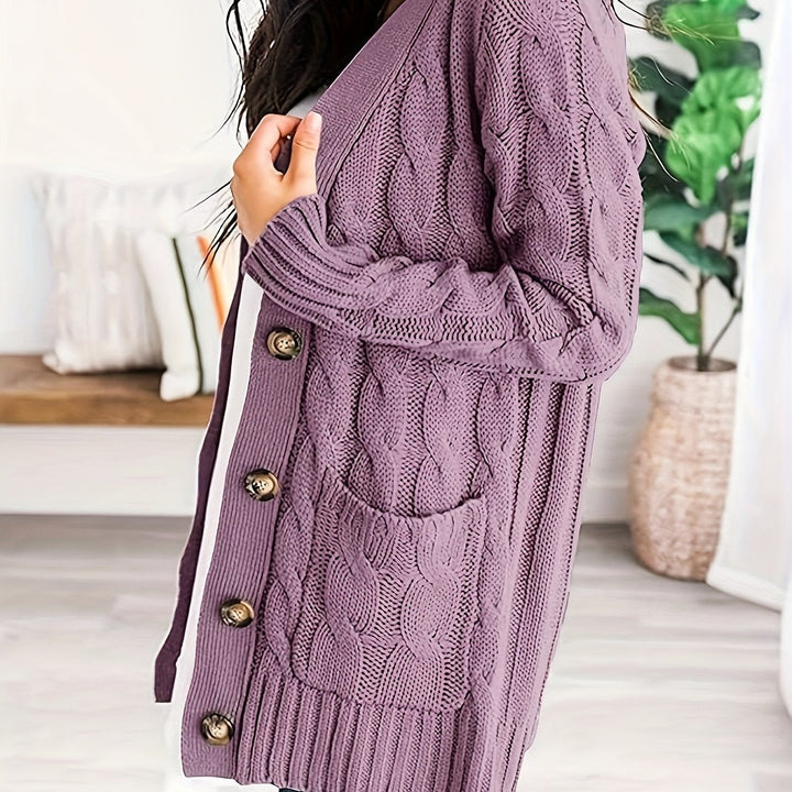 Piper relaxed V neck button cardigan – image 3