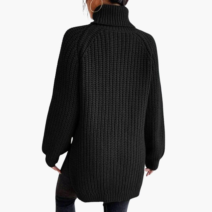 Isabela oversized ribbed turtleneck sweater – image 4