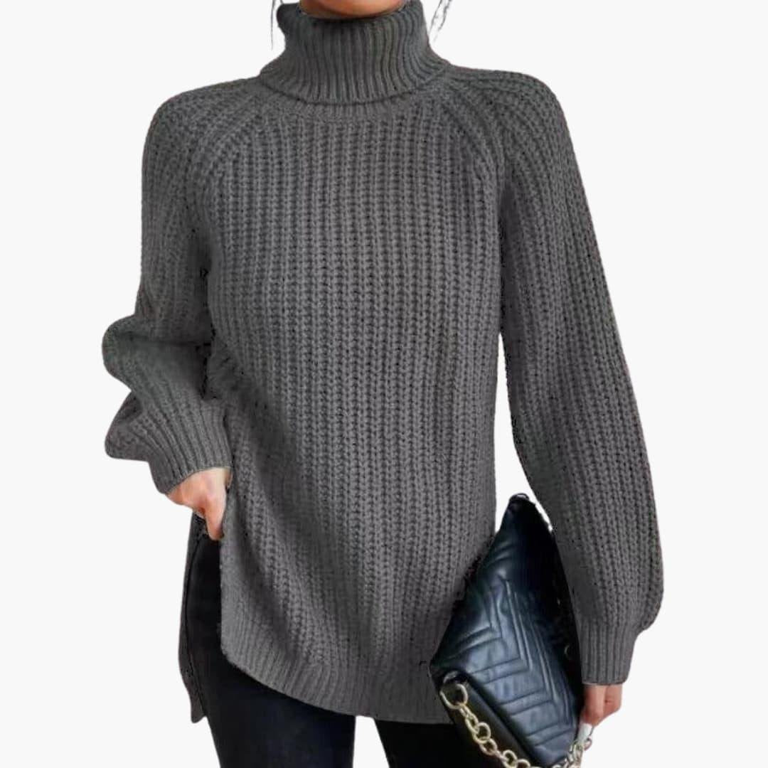 Isabela oversized ribbed turtleneck sweater – image 6