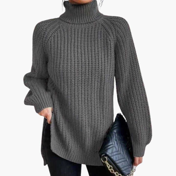 Isabela oversized ribbed turtleneck sweater – image 6