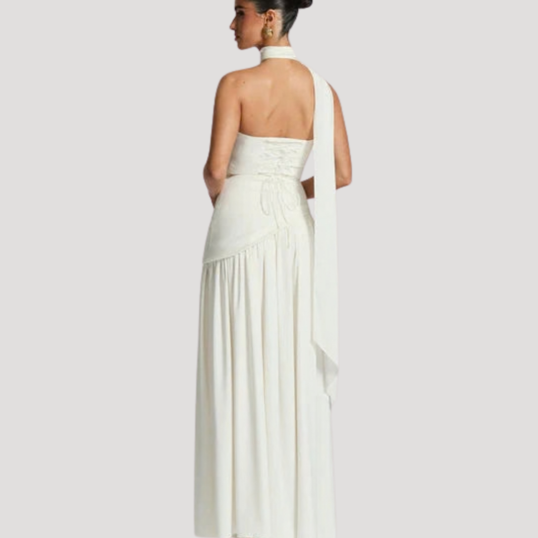 Cecily strapless maxi dress with choker neck – image 11