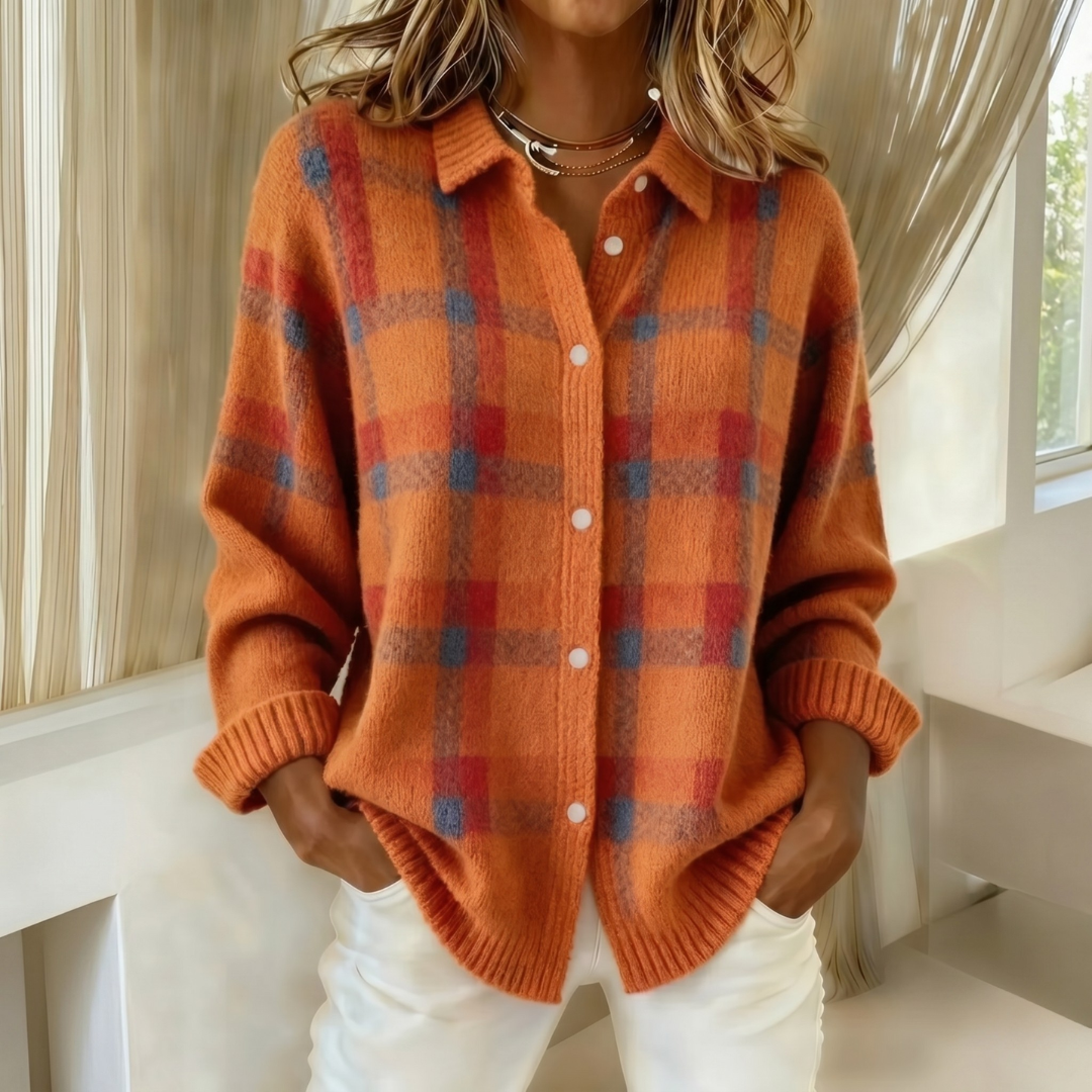 Tessa collared button knit cardigan – image 3