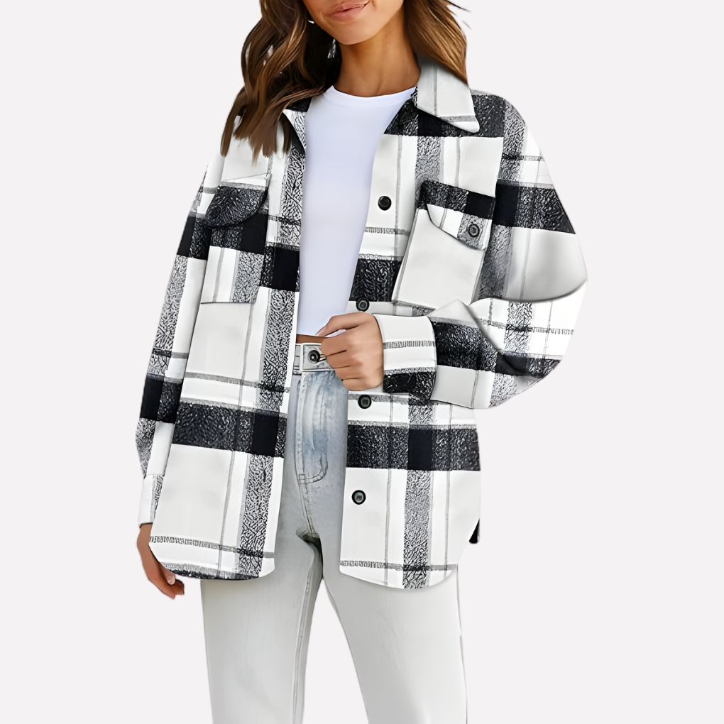 Quinn relaxed plaid shacket – image 3