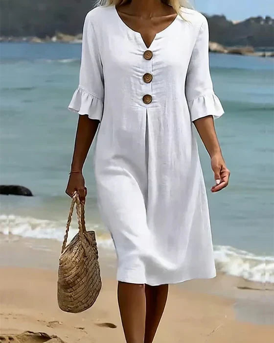 Avalon button front loose fit dress – image 10