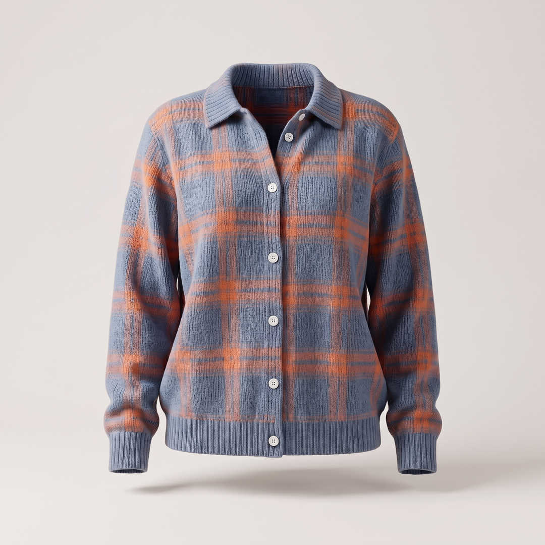 Matilda plaid button front cardigan