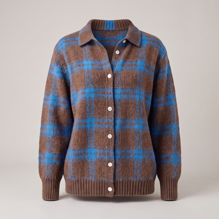Matilda plaid button front cardigan – image 3