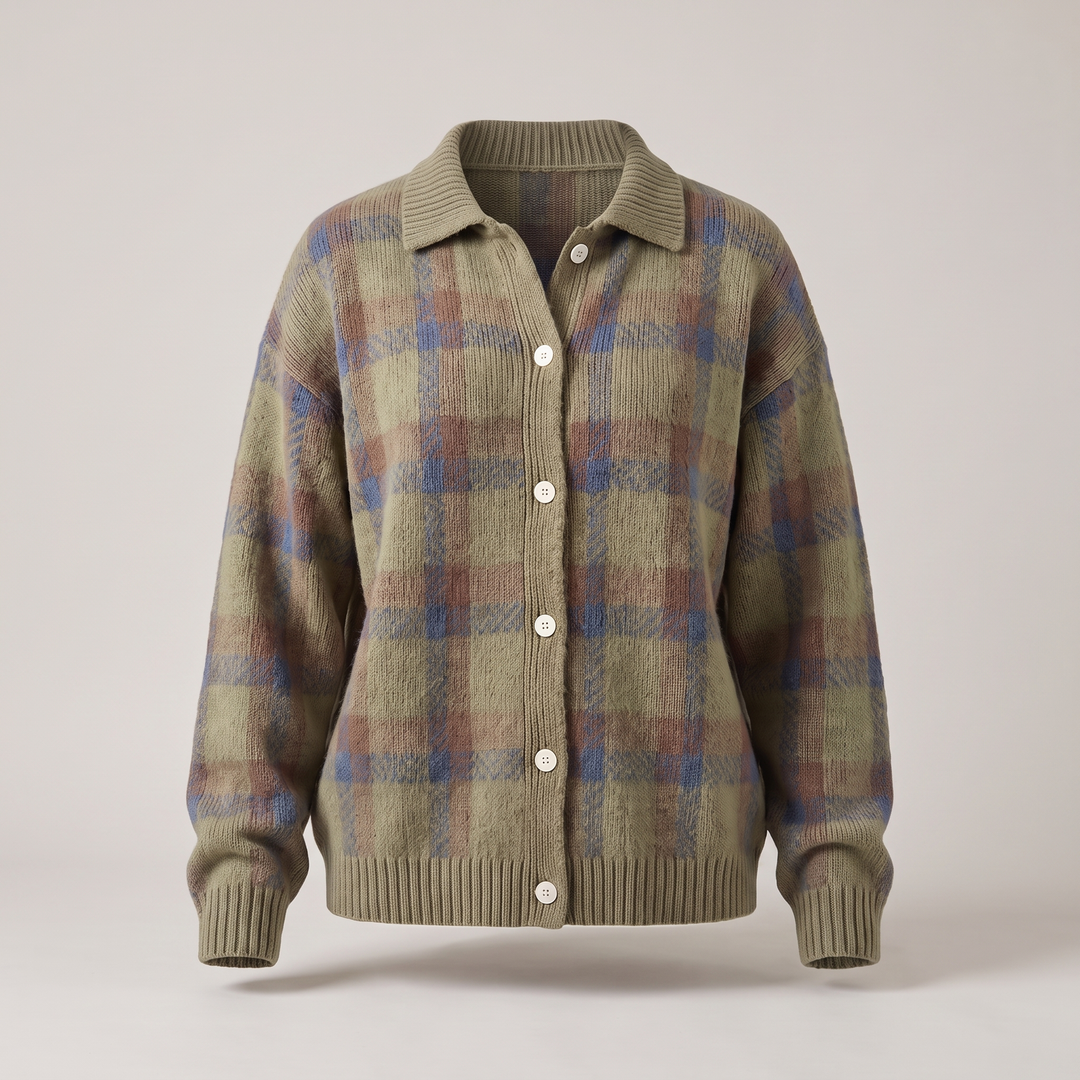 Matilda plaid button front cardigan – image 4