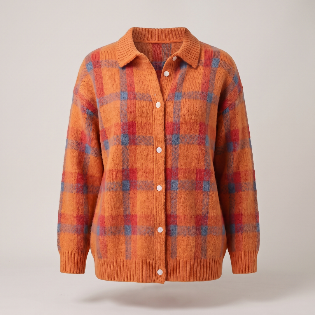 Matilda plaid button front cardigan – image 5