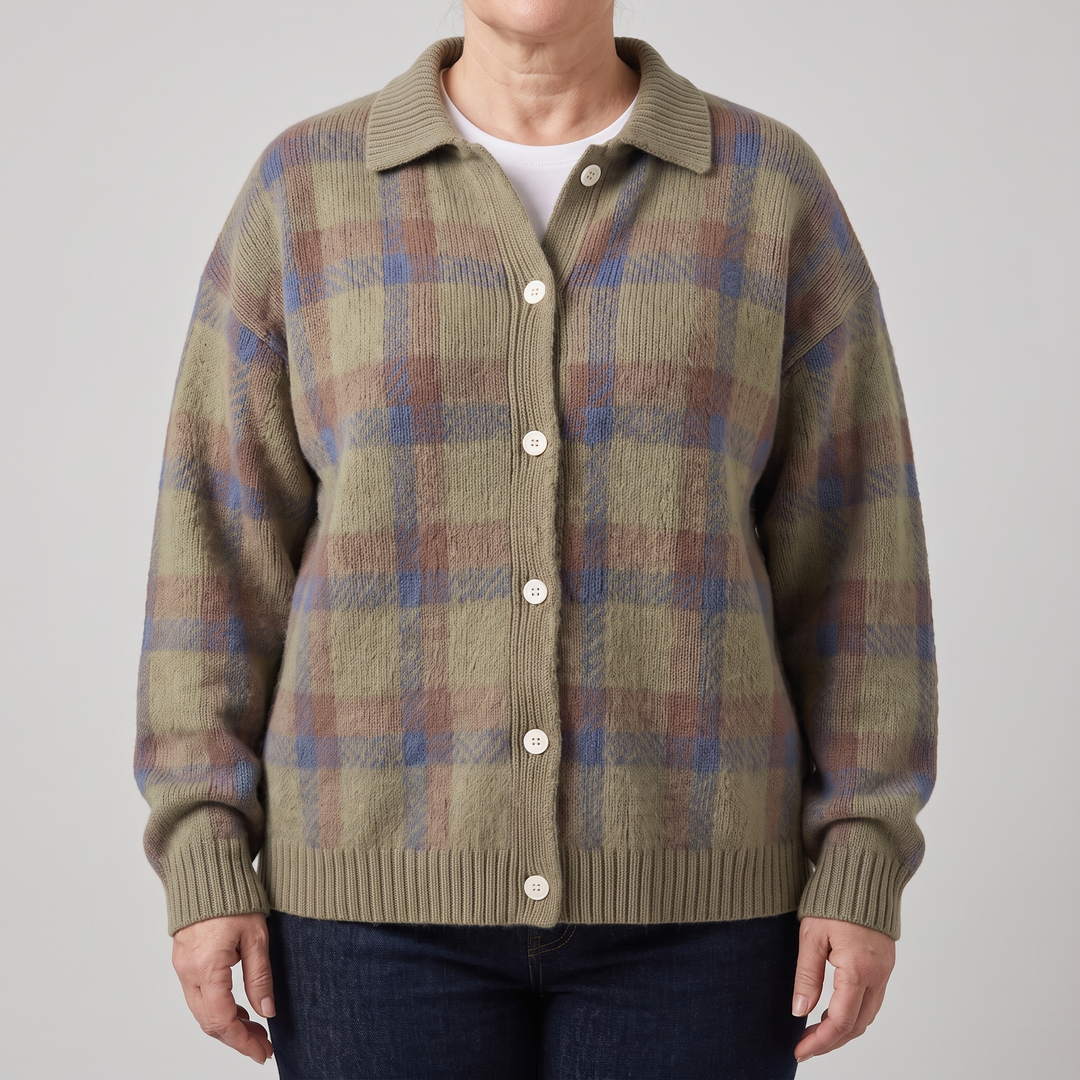 Matilda plaid button front cardigan – image 7