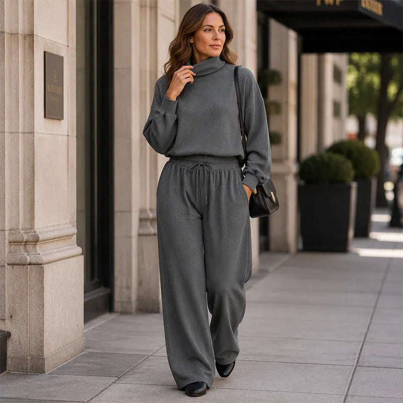Zara turtleneck and wide leg pants set