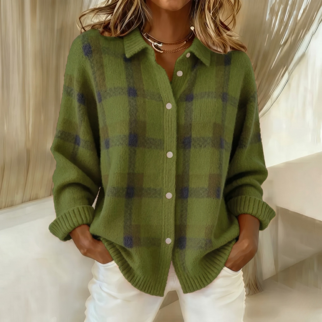 Tessa collared button knit cardigan – image 5