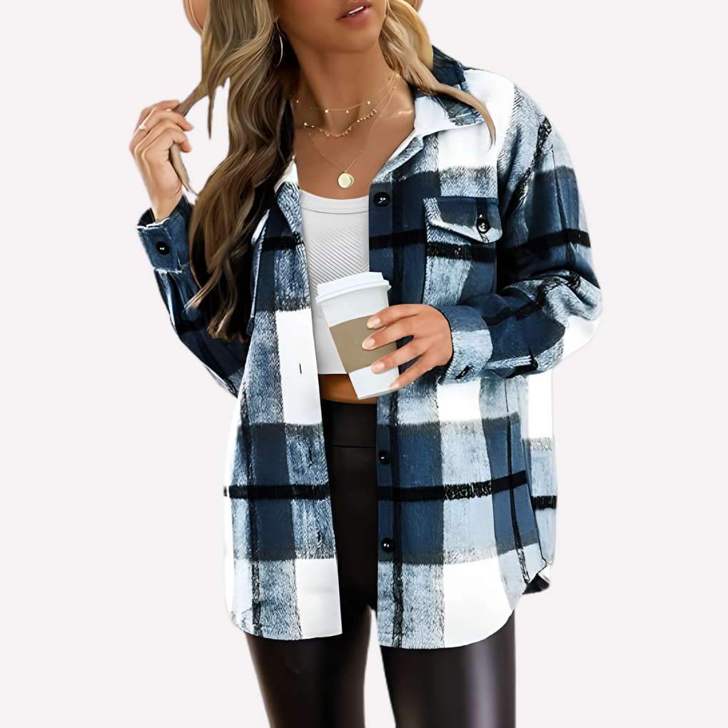 Quinn relaxed plaid shacket – image 4