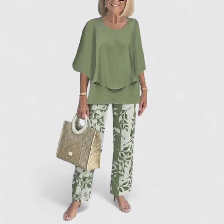 Ondine two piece printed pants set – image 2