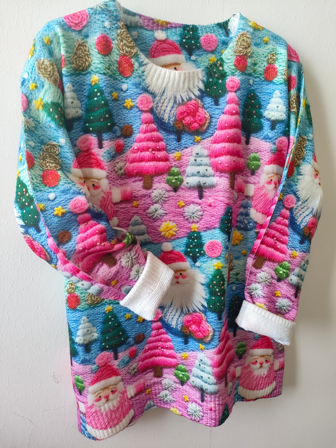 Carol sequin Santa Christmas sweater – image 10