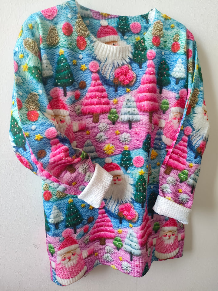 Carol sequin Santa Christmas sweater – image 10